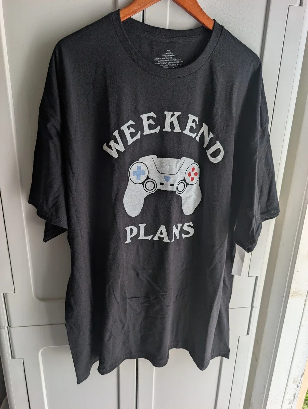Weekend Plans Graphic PlayStation Gaming T-Shirt - Black